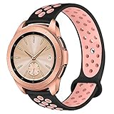 YiJYi Compatible for Samsung Galaxy Watch 42mm Band, 20mm Silicone Strap Sports Replacement Wristband Women Men Large Small for Samsung Galaxy Watch SM-R810/SM-R815 (Small(5.5