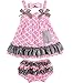Jubileens 2 PCS Baby Toddlers Infant Girls Cotton Cute Dress+ Underpants Outfit Sets (S(0-6 Months), Pink 2)