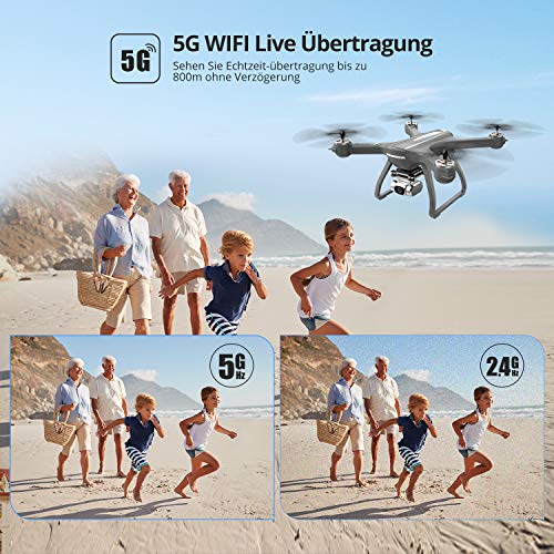Eanling-GPS-Drohne-HS700D-mit-2K-Kamera5G-WLAN-Live-UebertragungAutomatische-RueckkehrFollow-MeRC-Quadrocopter-ferngesteuert-mit-Lange-Flugzeitbrushless-Motor-live-Video-fuer-Anfaenger-und-Experte