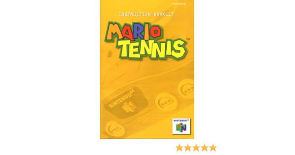 Mario Tennis N64 Instruction Booklet Nintendo 64 Manual Only Nintendo 64 Manual Nintendo Books