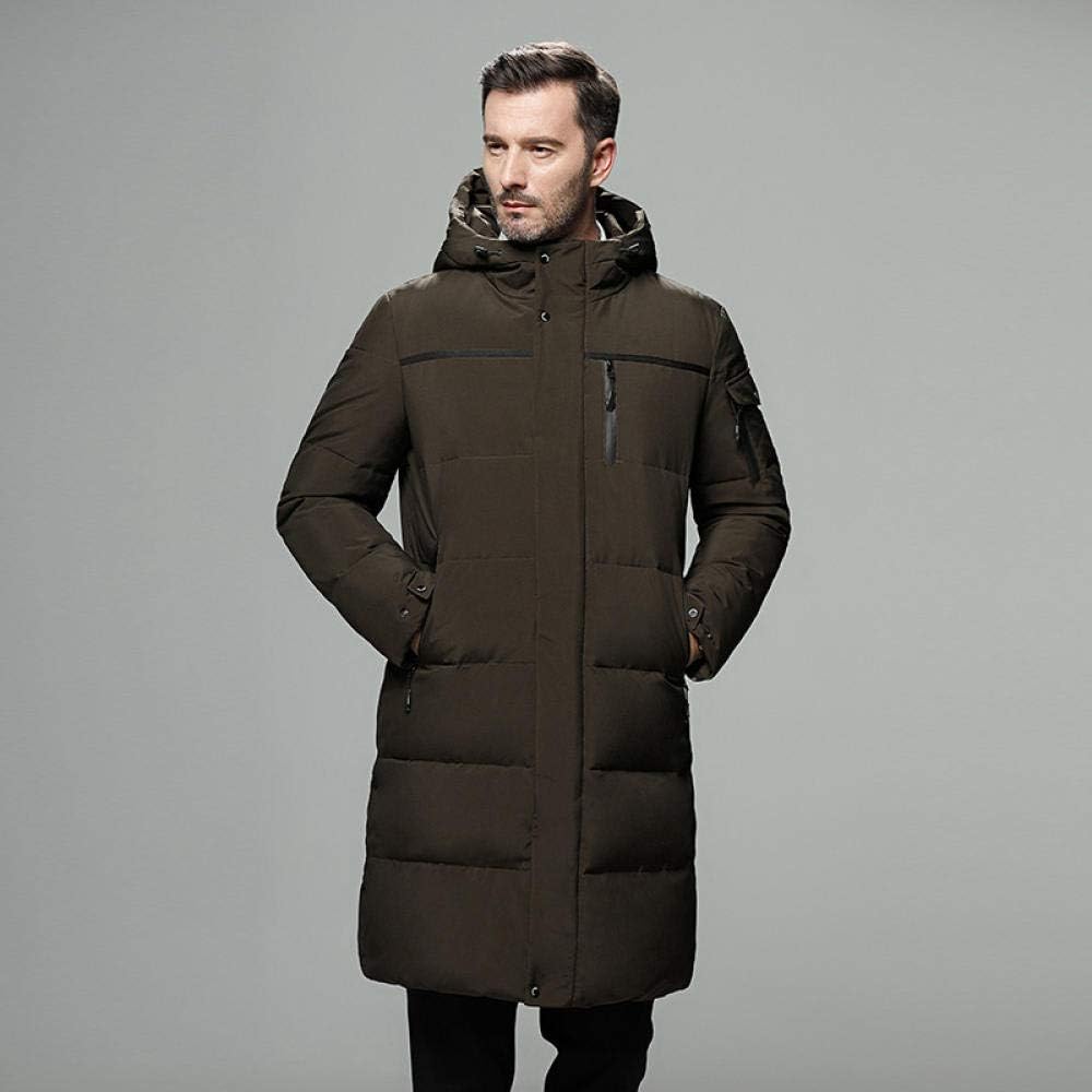 Mens High Grade Down Jacket Parker Winter Windbreaker Waterproof Down Coat Pufferfish Thickening with Winter Warm Jacket Waterproof Cotton Outdoor