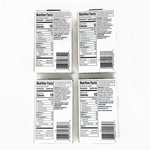 Great Value Low Calorie SugarFree Drink Mixes Variety Fruit Flavor