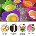 Egg Poacher Premium Silicone Cups by DADBY - BPA Free, FDA Approved - Colorful Set of 4 - Best for Microwave or Stovetop Egg Cooking - Dishwasher Safe - Poach Pods Kitchen Cookware