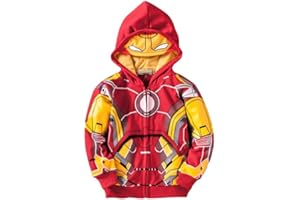 LEMONBABY Little Kids Unisex Boys Girls Superhero Cool Jacket Sweatshirt Hoodie Coat Costume
