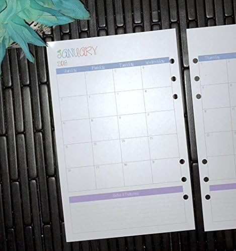 2020 | 2021 | 2022 | 2023 | Monthly Dated Planner Inserts Refills | 6 ring binder | 8.3" x 5.8" (A5) | Sunday Start Date | The Doodles Collection | LMN Creates