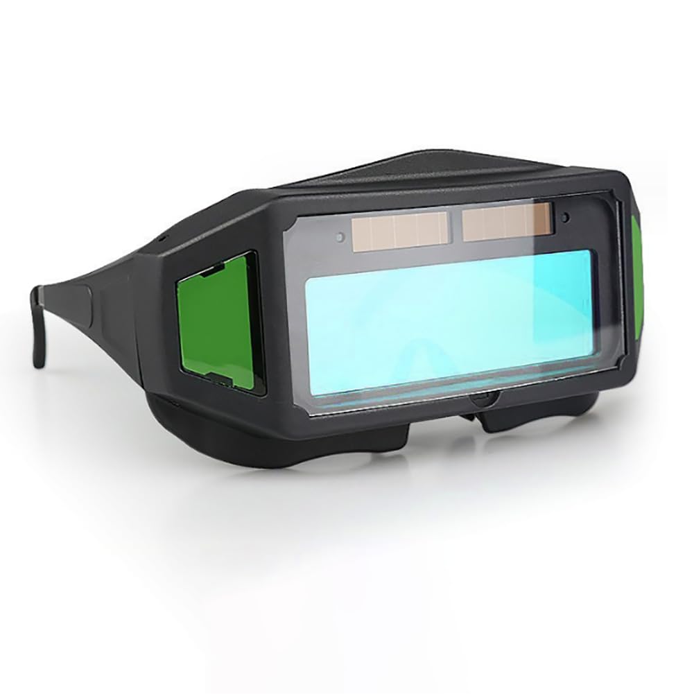 Kinberry Welding Goggles Auto Darkening, Safety Protective Solar Powered Welder Eyes Glasses Restore True Colors Welding Helmet Glasses with 10 Lenses for Protecting Eyes