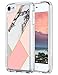 ULAK iPod Touch 6 Case, iPod 5 Case, iPod Touch 7 Clear Case Slim Anti-Scratch Flexible Soft TPU Bumper Hybrid Shockproof Protective Case for Apple iPod Touch 5/6th/7th Gen, Pin Marble