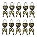 Mmei Pack of 10 Old Vintage Antique Style Heart Shaped Mini Padlocks Key Lock for Jewelry Findings Arts Crafts Sewing