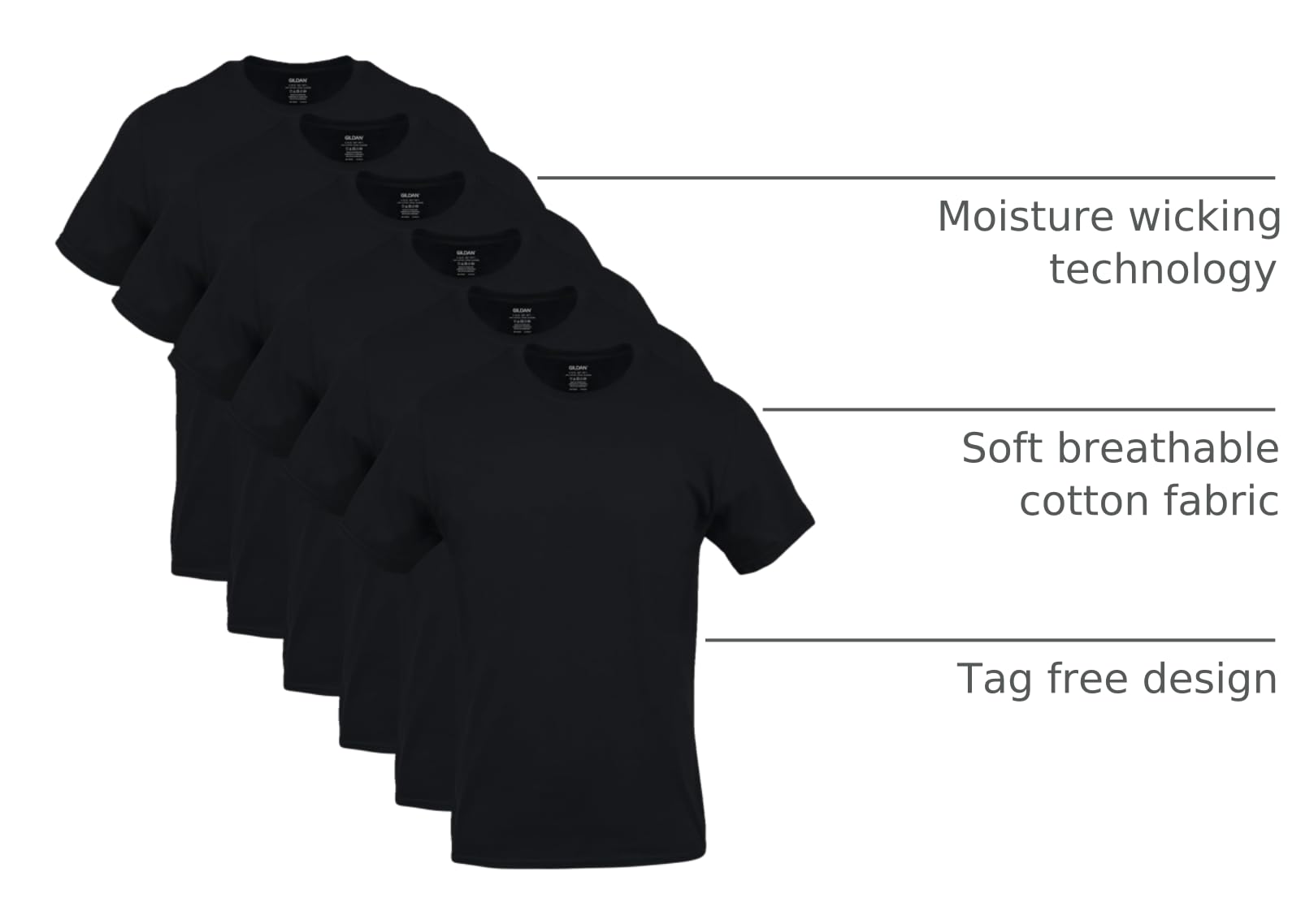 Gildan Men's Crew T-Shirts, Multipack, Style G1100