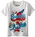 Smurfs Little Boys' Toddler Short Sleeve T-Shirt, White, 4T