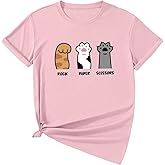SOLY HUX Girl's Graphic Tees Cute Cartoon Print T Shirts Crew Neck Short Sleeve Summer Tops