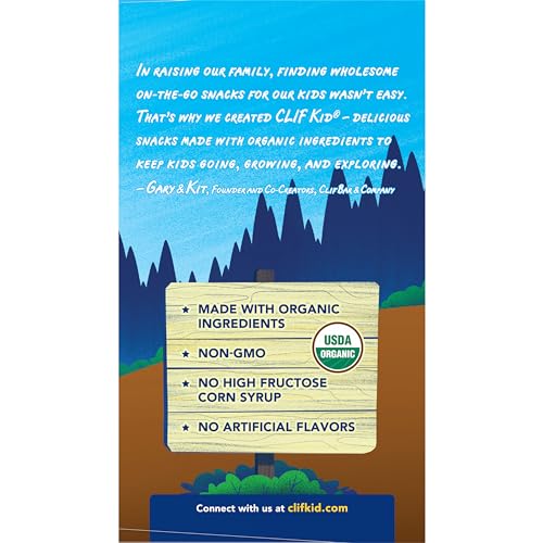 CLIF KID ZBAR – CHOCOLATE BROWNIE – SOFT BAKED WHOLE GRAIN SNACK BARS – USDA ORGANIC – NON-GMO – PLANT-BASED – 1.27 OZ. (18 PACK)