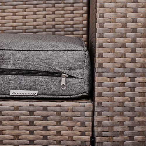 Kinsunny 7 Piece Outdoor Patio Furniture Set Wicker Sectional Sofa with