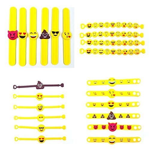 2 JZK+Bracelet+Emoticon+Silicone+Wristband