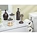 iDesign York Glass Bathroom Vanity Apothecary Jar with Lid for Cotton Balls, Swabs, Cosmetic Pads, Candy, 3.5