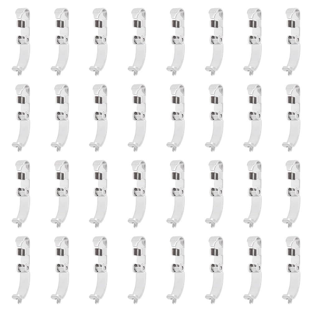 UNICRAFTALE 60Pcs Fold Over Clasps 10mm Stainless Steel Jewelry Clasps Snap Lock Clasps Metal Jewelry Extender Micro Fold Over Clasps Bracelet Clasps for DIY Jewelry Making