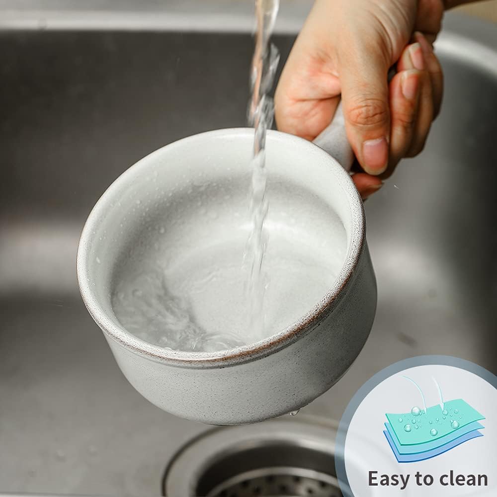  | KOOV French Onion Soup Bowls With Handles Microwave Safe, 15 Oz Ceramic Soup Crocks for Oatmeal, Cereal, Stew, dessert, Reactive Glaze Set of 4 (Variable Grey): Soup Bowls