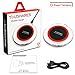 YOUSHARES Fast Wireless Charger, [Sleep-Friendly] Qi Wireless Charging Pad for All Qi Enabled Device (Quick Charge Feature for Samsung Galaxy S6 Edge Plus, Note 5), Red