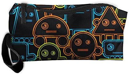 Robots 3D Full Print Portable Pouch Bag Pencil Pen Case Cosmetic Makeup Bag With Zipper