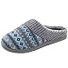 RockDove Sweater Knit Scuff Slippers for Women, Size 9-10 US Women, Teal Blue