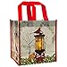 6 Pack Small Holiday Gift Tote Bags Reusable Material For Christmas Presents Cookies Candy Set