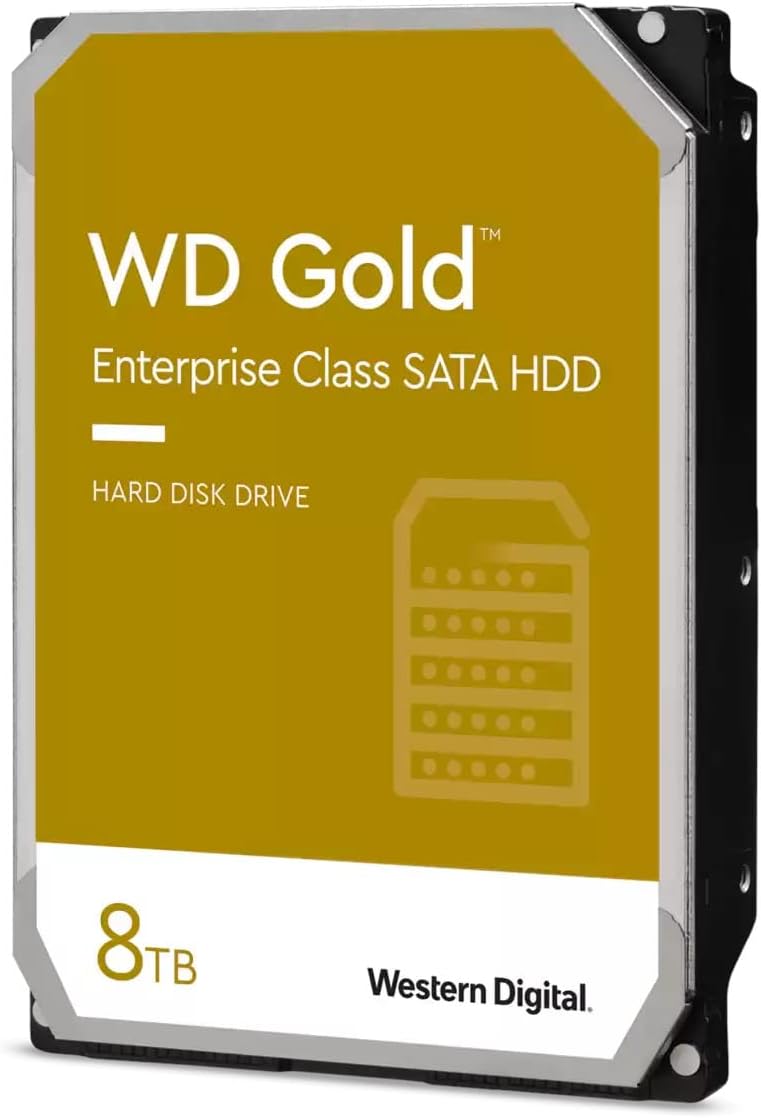 Western Digital 8TB Gold HDD 7200RPM SATA 256MB Cache 3.5 Inch
