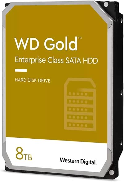 Western Digital 8TB Gold HDD 7200RPM SATA 256MB Cache 3.5 Inch