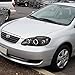 Spec-D Tuning 2LHP-COR03JM-TM Toyota Corolla Black Led Projector Halo Head Lights