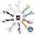 10 Pairs Earbud Headphones Bulk Pack, Include Ear Tip Replacements, Wholesale In-ear Earphone Headsets Accessories for Smart Mobile Cell Phone Laptop Computer Chromebook School Library Office