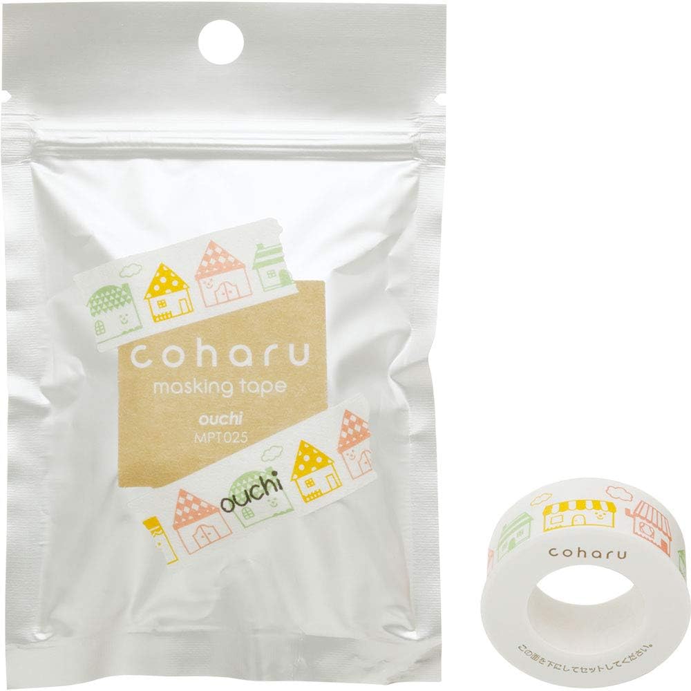 COHARU Thermal Paper Masking Tape, House