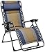 Amazon Basics Outdoor Padded Adjustable Zero Gravity Folding Reclining Lounge Chair with Pillow - Iron, Blue
