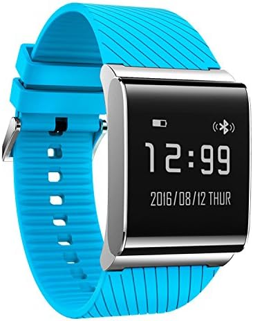 Fitness Tracker Metal Smart Watch, X9 Plus Bluetooth 4.0 Waterproof Smart Bracelet Bands Sport Watch Waistband with Heart Rate Monitor and Blood Pressure Monitor for IOS Android Smartphone (Blue)