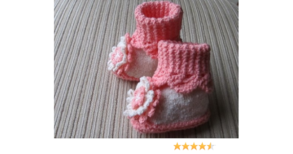 Knitting Pattern Peach And Cream Booties For A Baby Girl 3 6 Months Kindle Edition By Chen Yelena Crafts Hobbies Home Kindle Ebooks Amazon Com