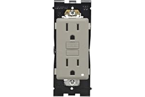 Leviton Renu Self-Test Tamper-Resistant GFCI Outlet, 15-Amp, RGF15-WS, Wood Smoke