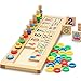 Xin store Montessori Materials Wood Math Blocks Shape Sorter Number and Stacking Learning Toys