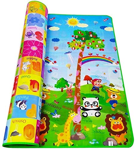 Easyhome Double Sided Water Proof Baby Mat Carpet Baby Crawl Play Mat Kids Infant Crawling Play Mat Carpet Baby Gym Water Resistant Baby Play & Crawl Mat(Large Size - 6 Feet X 5 Feet) (babymat)
