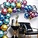PartyWoo Metallic Balloons, 50 pcs 12 Inch Gold Metallic Balloons Silver Metallic Balloons Blue Metallic Balloons Shiny Balloons for Party Birthday Decorations, Wedding Decorations (PartyWoo32562)