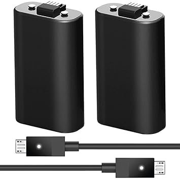 Tpfoon Pack De 2 Pilas Recargables Para Xbox One Y 2 Cables De