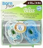 Born Free BPA-Free Bliss Orthodontic Pacifier, Blue, 0-6M