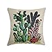 NING Cotton Linen Home Decorative Throw Pillow Case Set of 4 Cushion Cover 18