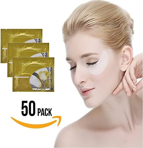 Crystal Collagen Eye Mask (set of 50)- Under Eye Gel Pads to Reduce Dark Circles, Wrinkles, Puffiness, Natural Anti-Aging Care