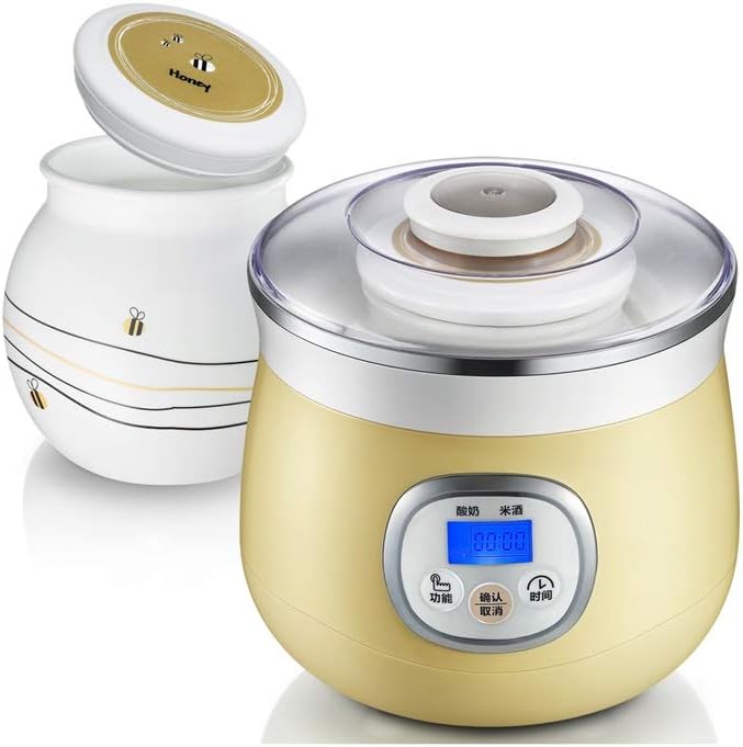 DRLYI Yogurt Machine Beige Household Automatic Rice Wine Machine Large Capacity Ceramic Liner