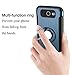 DONWELL Galaxy J3 2017 Business Style Hybrid Shockproof Protective Phone Case Cover with Built-in Ring Grip Stand Holder for Samsung Galaxy J3 Emerge/Express Prime 2 / Amp Prime 2 (Navy Blue)