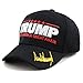 THE HAT DEPOT Exclusive 45th President Make America Great Again 3D Signature Cap (Black-Flag)