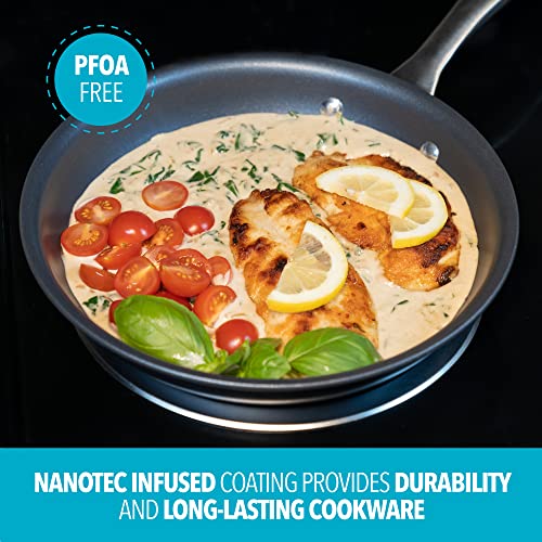 Bialetti Sapphire 10 Piece Nonstick Hard Anodized Cookware Set