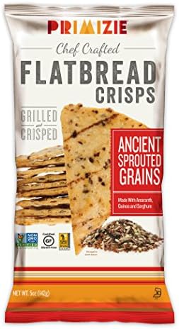 Primizie Gluten Free Ancient Sprouted Grains Gourmet Crispbreads 5.0 oz (Pack of 4)