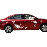 BININBOX Universal 1 Set Car Auto Body Sticker Butterfly Flower Vine Pattern Self-Adhesive Side Truck Vinyl Graphics Decals Hood Decal (White)