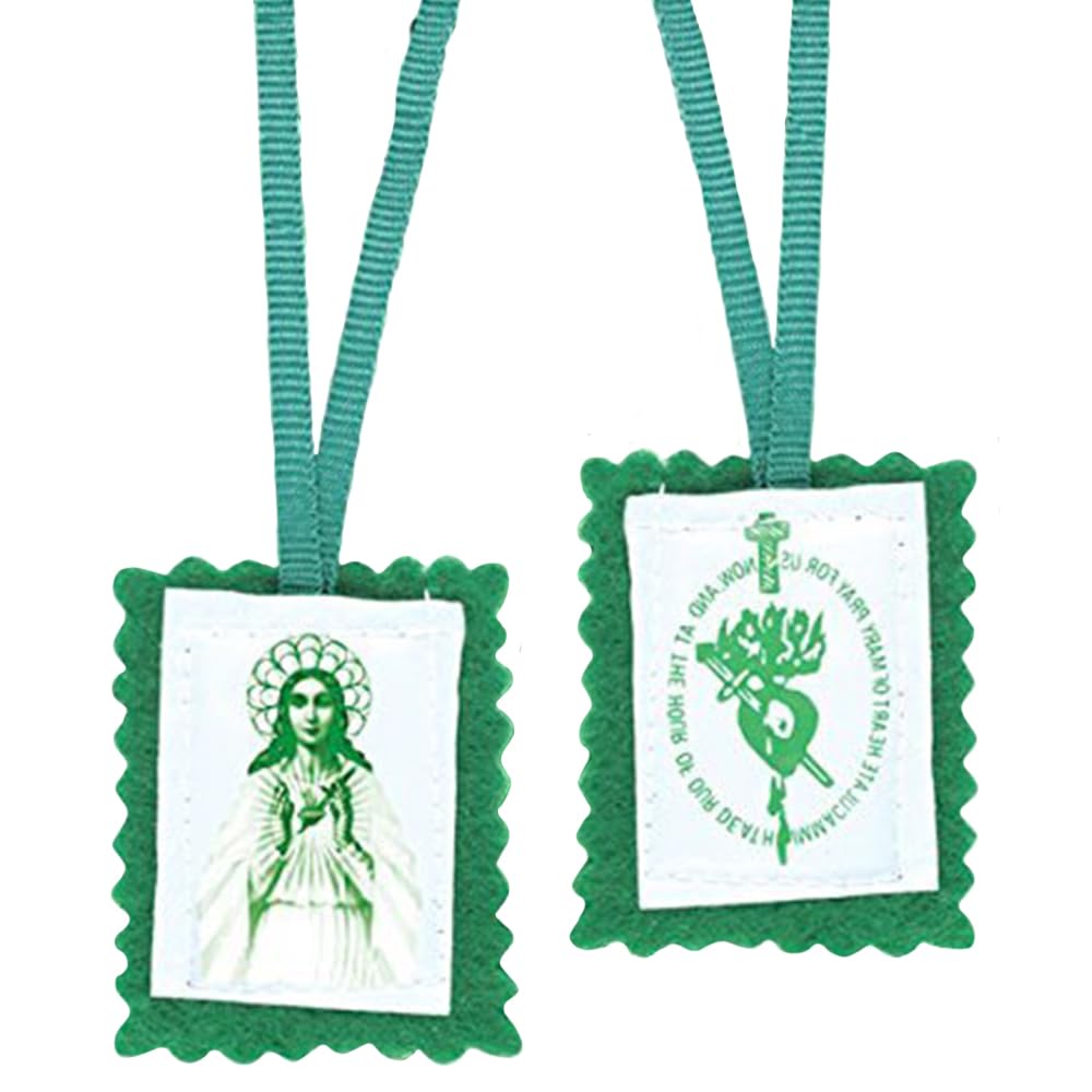 View 1 of PLAIN GREEN SCAPULAR (Pack of 10)