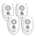 Pest Block Ultrasonic Pest Repeller - Pack of 4 - Repels Mice, Rats, Roaches, Spiders, & Other Insects - Home Pest Control Solution