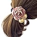 Hair Accessories,TOOPOOT Women Satin Ribbon Rose Flower Pearls Ponytail Hair band (pink)
